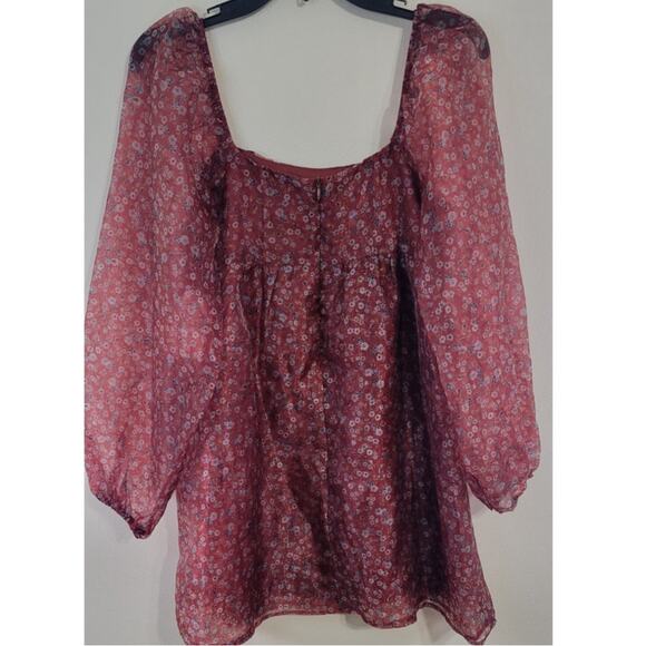 Altar'd State Dress Womens Small Janey Dress Puff Sleeves Whimsical Boho NWT - Picture 2 of 11